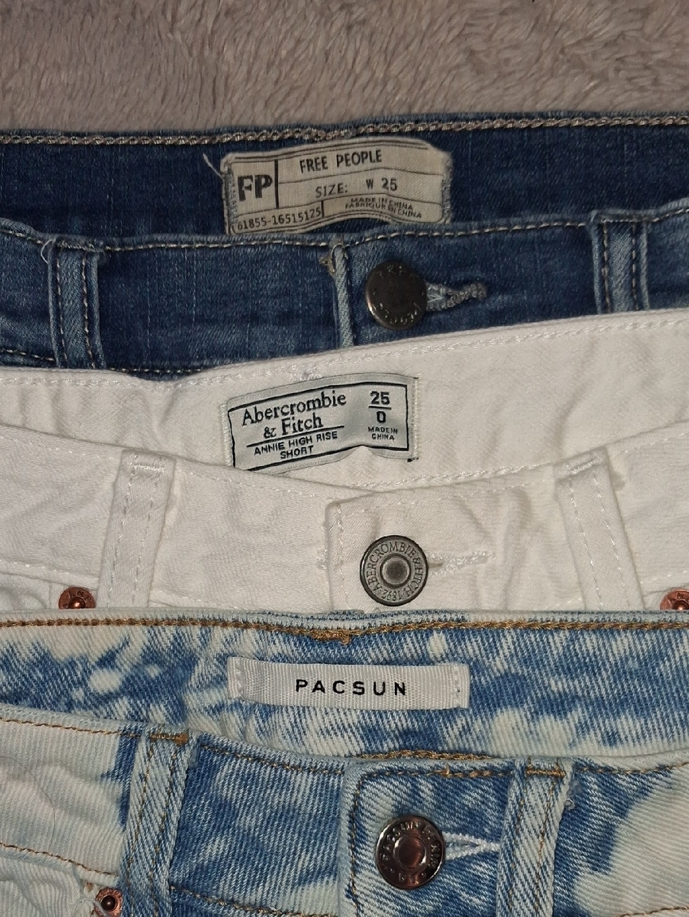 Free People/Abercrombie&Fitch/Pacsun Jean Shorts Lot